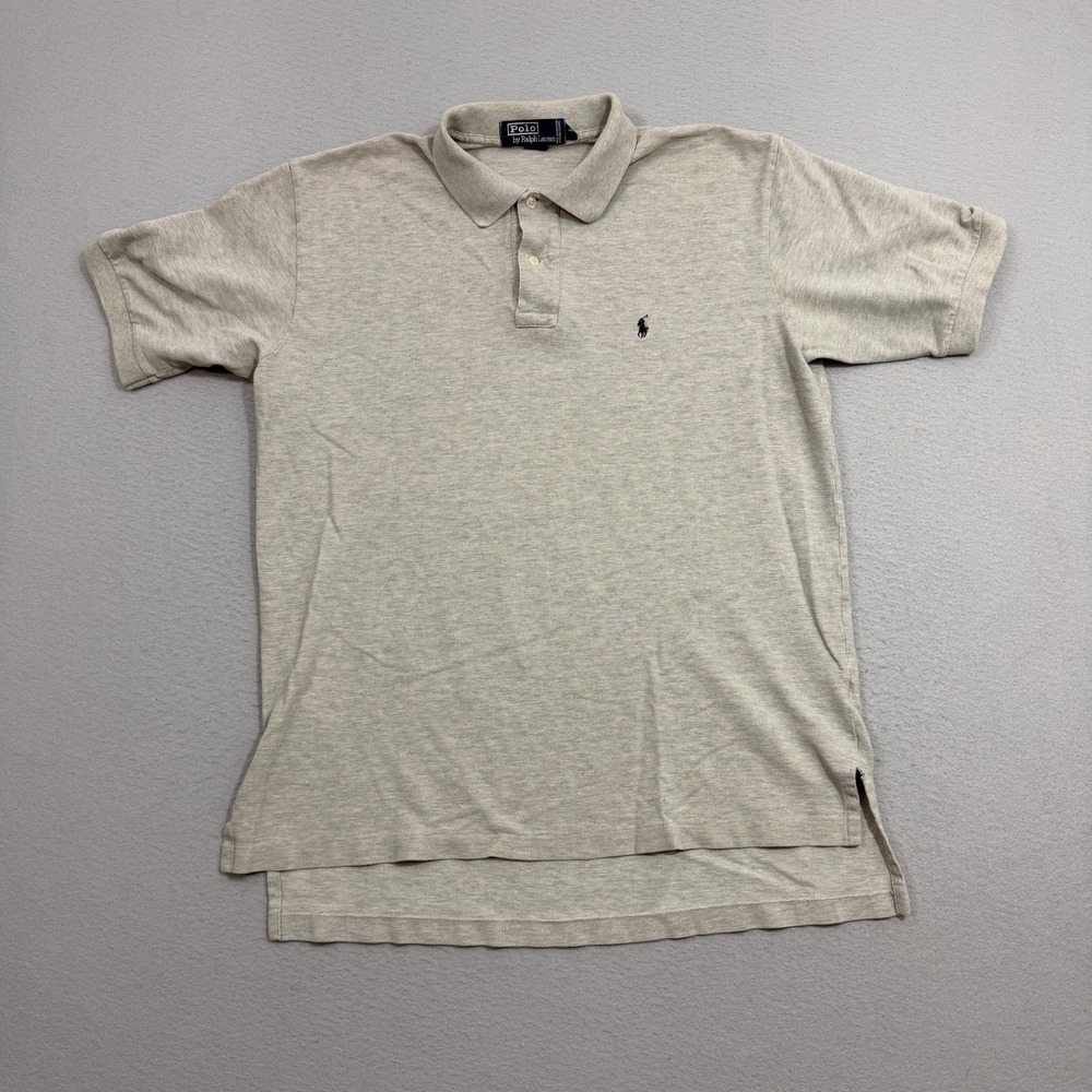 Vintage Polo Ralph Lauren Shirt Large Short Sleeve Pique Cotton Classic Pony 90s